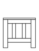 TMC Furniture Algonquin Bench specification side