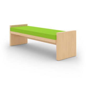 TMC Upholstered Wood Museum Bench