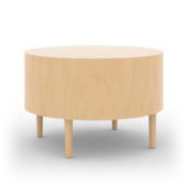 TMC Furniture Vancouver 2 Occasional Side Drum Table with wood legs